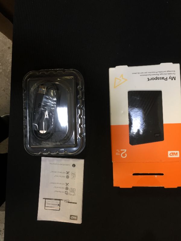 Photo 1 of WD - My Passport 2TB External USB 3.0 Portable Hard Drive - Black
