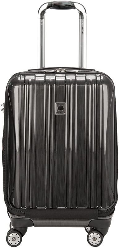Photo 1 of DELSEY Paris Helium Aero Hardside Expandable Luggage with Spinner Wheels, Brushed Charcoal, Carry-On 19 Inch