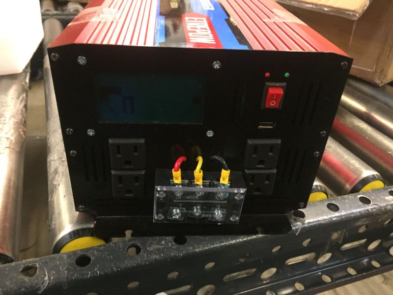 Photo 7 of **REFER TO CLERK COMMENTS** ETREPOW 3000 Watt Pure Sine Wave Power Inverter 12V to 110V 120V with LCD Display,Wireless Remote Control,4 AC Sockets, 2.1A USB Port, Dual Fans - Off Grid Inverter 6000 Watt Peak for RV Truck Car 
