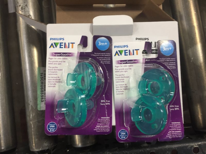 Photo 1 of Philips Avent Super Soothie Pacifier, 3+ Months - 2 Counts (4 total) 