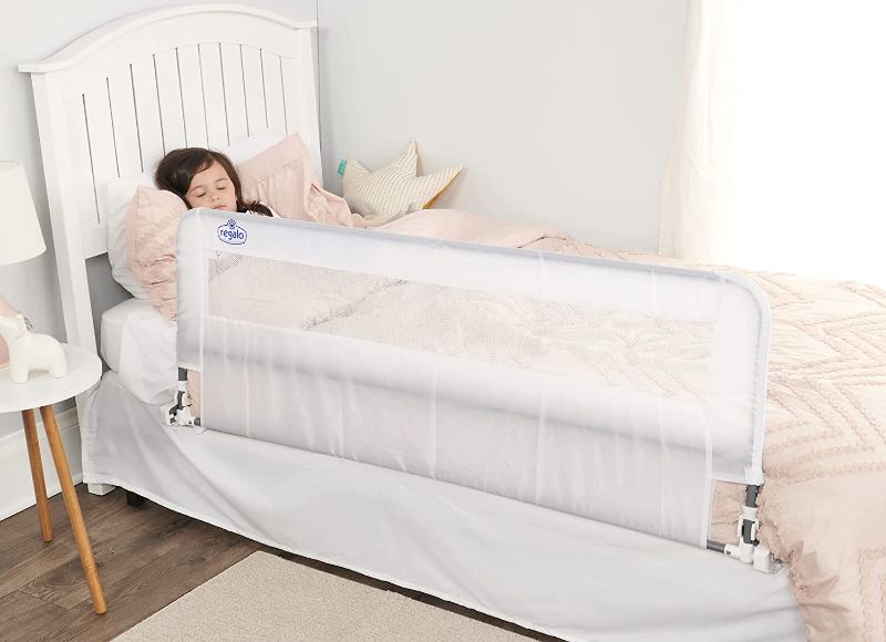 Photo 1 of Regalo Hideaway 54-Inch Extra Long Bed Rail Guard, with Reinforced Anchor Safety System
