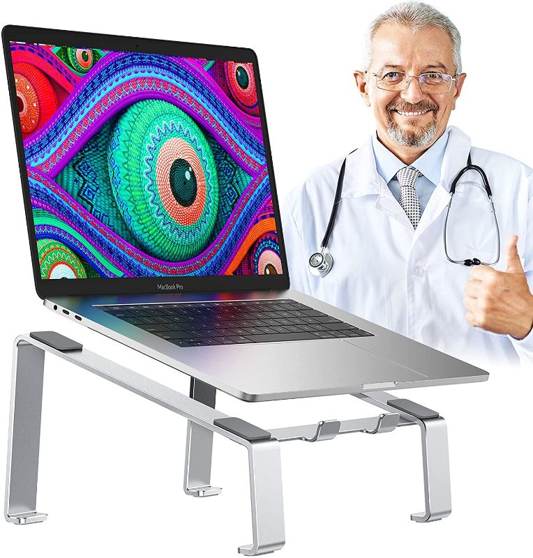 Photo 1 of U Laptop Stand, Ergonomic Aluminum Laptop Mount Computer Stand for Desk, Detachable Laptop Riser Compatible with All 10-17" MacBook, Air Pro, Dell XPS, More Models of Laptops