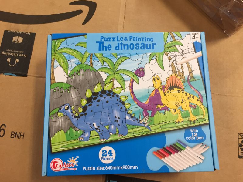 Photo 1 of Dinosaur puzzle painting 