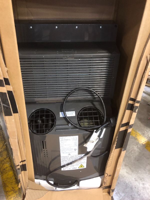 Photo 3 of (NONFUNCTIONAL, USE FOR PARTS) Whynter ARC-14SH 14,000 BTU Dual Hose Portable Air Conditioner, Dehumidifier, Fan & Heater with Activated Carbon Filter Plus Storage Bag, Platinum Black
