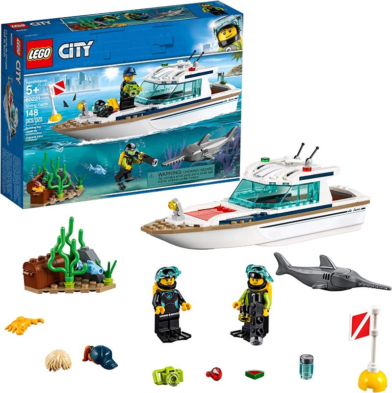 Photo 1 of LEGO City Great Vehicles Diving Yacht Ship Building Toy and Diving Minifigures 60221