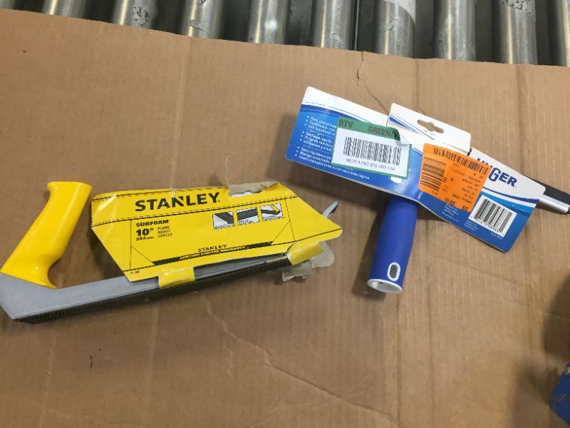 Photo 3 of 12 in. Glass and Surface Squeegee Without Handle and a Stanley 10 in. Surform Plane