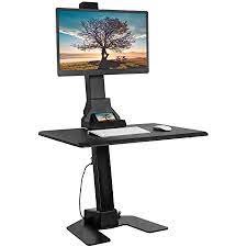 Photo 1 of Mount-It! Sit Stand Workstation for Single Monitor and Keyboard - Height Adjustable Standing Desk Mount with Monitor Mount and Keyboard Tray