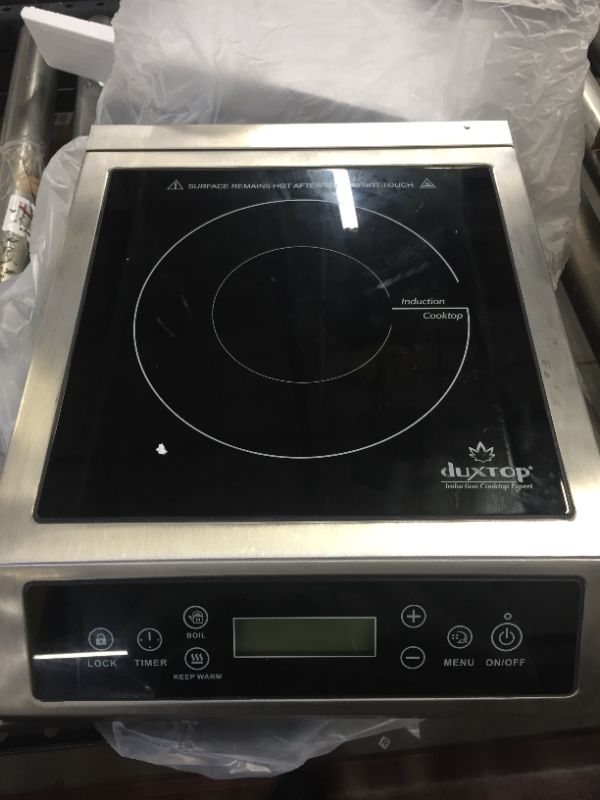 Photo 2 of Duxtop 1800W Portable Induction Cooktop Countertop Burner, Black 9100MC/BT-M20B