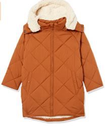 Photo 1 of Amazon Essentials Girls' Little Long Quilted Cocoon Puffer Coat XL 
