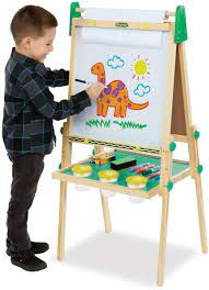 Photo 1 of Crayola Kids Wooden Easel, Dry Erase Board & Chalkboard