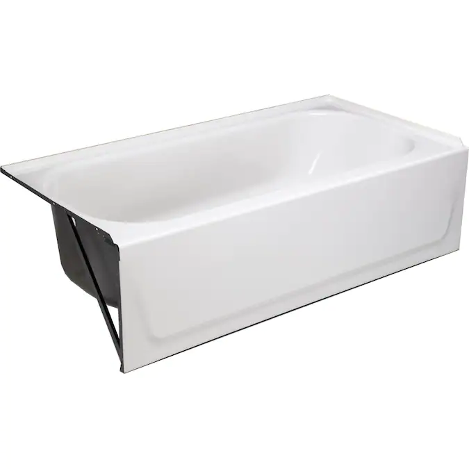 Photo 1 of Briggs Pendant 30-in White Enameled Steel Rectangular Left-Hand Drain Alcove Bathtub
