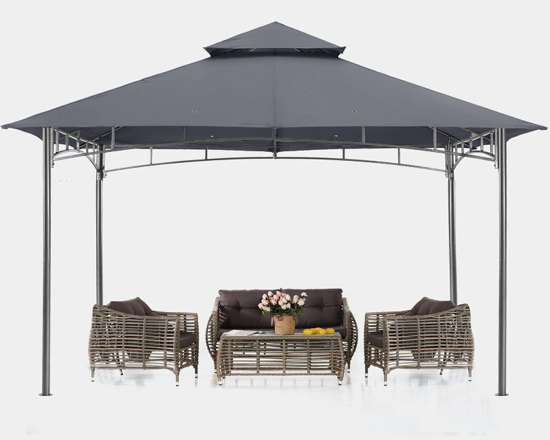 Photo 1 of ABCCANOPY 10x10 Gazebos, Outdoor Gazebo Canopy for Patio Garden Deck, Dark Gray
