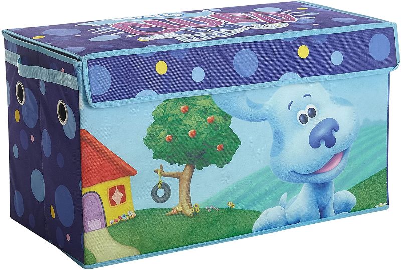 Photo 1 of Idea Nuova Nickelodeon Blues Clues Collapsible Children’s Toy Storage Trunk, Durable with Lid
