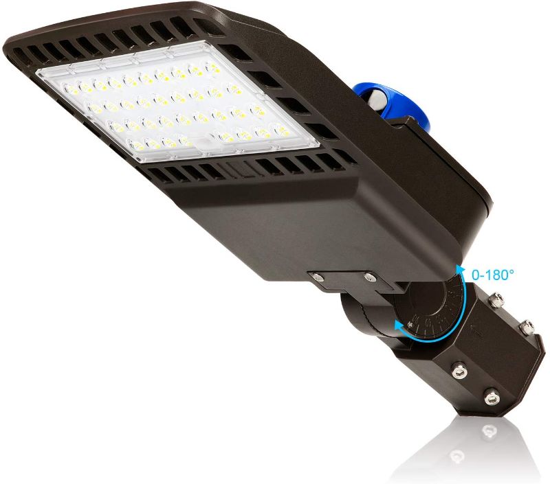 Photo 1 of 150W LED Parking Lot Light 19500LM 5000K Adjustable Slip fit Mount with Dusk-to-Dawn Photocell IP65 Waterproof LED Parking Lot Lights
