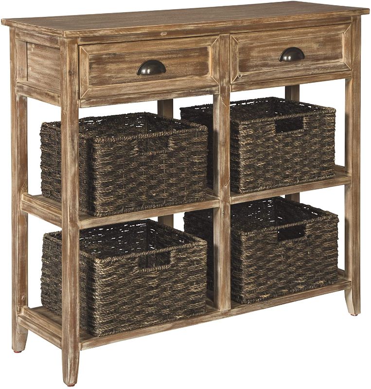 Photo 1 of Ashley Oslember Light Brown Console Sofa Table