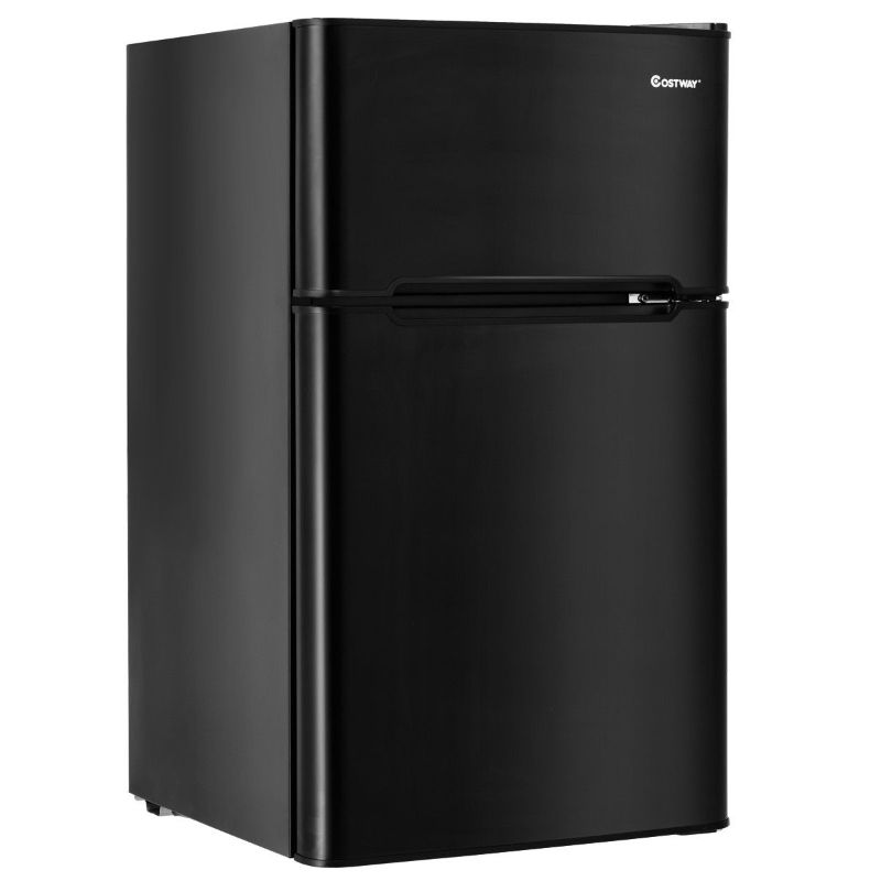 Photo 1 of 3.2 Cu Ft. Compact Stainless Steel Refrigerator-Black
