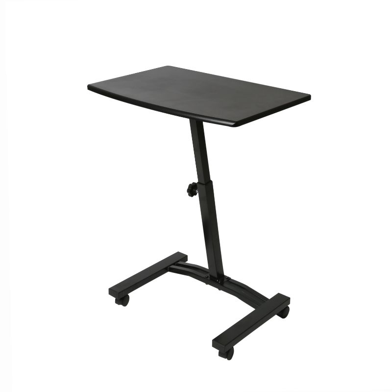 Photo 1 of Seville Classics Mobile Laptop Computer Desk Cart, Height-Adjustable from 20.5" to 33", Black
