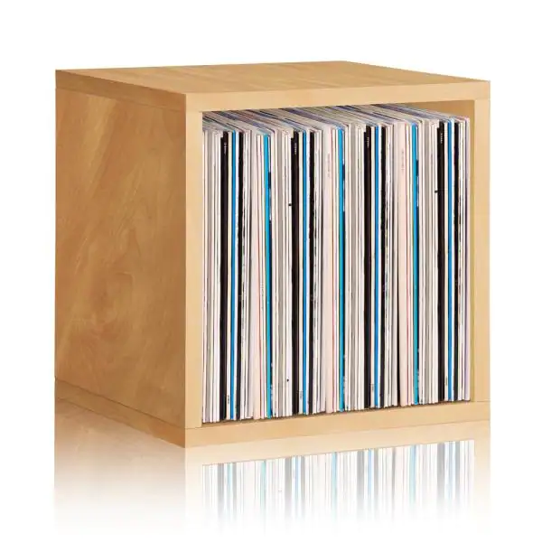 Photo 1 of 14.8 in. H x 14.8 in. W x 13.4 in. D Oak Recycled Materials 1-Cube Organizer
