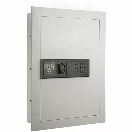 Photo 1 of Paragon Deluxe Home Office Security Wall Safe with Digital Keypad, 7750 Off-Whit