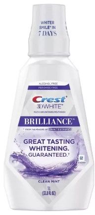 Photo 1 of 6pack Crest 3D White Brilliance Alcohol Free Whitening Clean Mint Mouthwash - 33.8 fl oz expired september 7 2021
