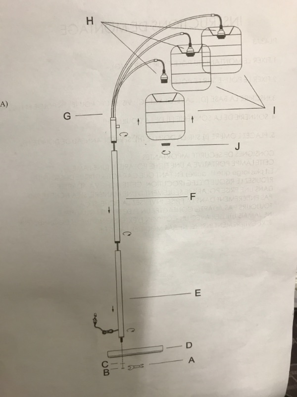 Photo 1 of 3 light floor lamp 