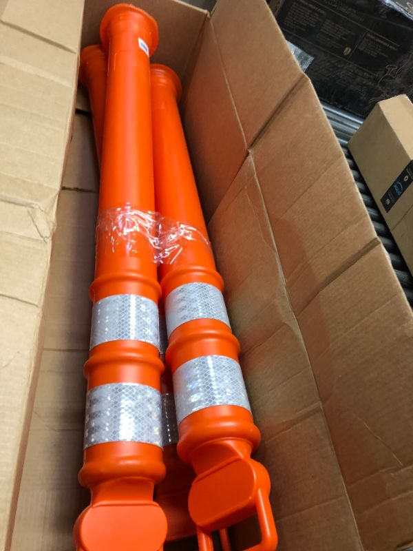 Photo 2 of 3 PACK, Cortina Safety Products Group 45"" Orange Polyethylene Delineator Post ONLY DOES NOT INCLUDE BASE "
