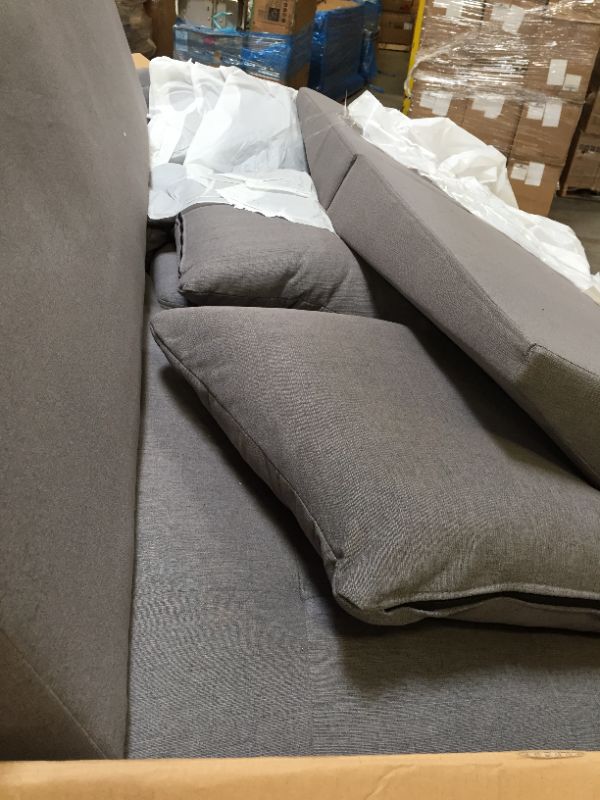 Photo 1 of Bobkona 2-Pcs Sofa & Loveseat Grey
item is in 2 boxes 
both have been used 