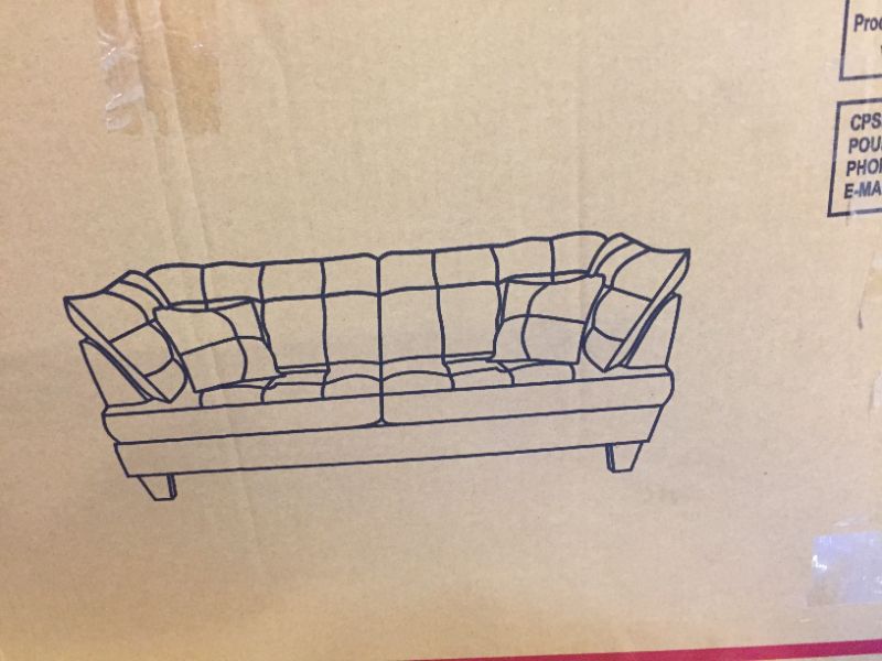 Photo 1 of Bobkona 2-Pcs Sofa & Loveseat Grey
item is in 2 boxes 
both have been used 