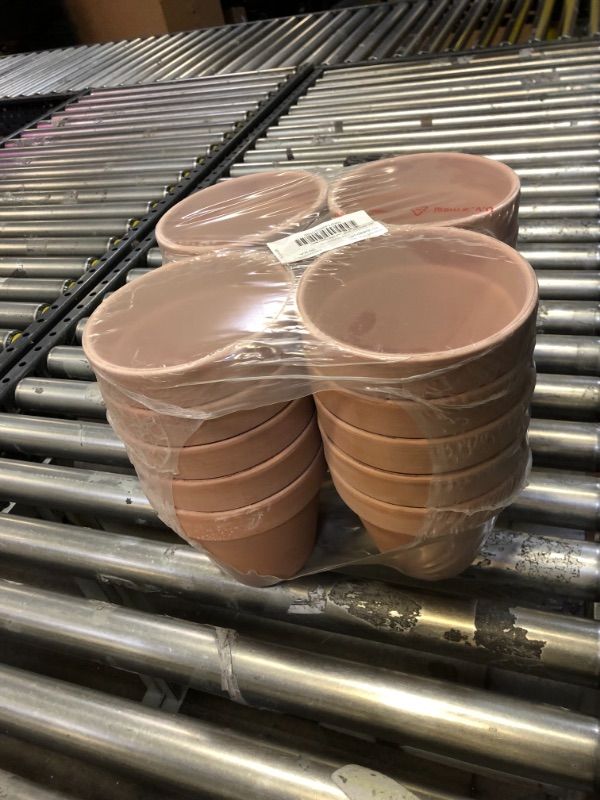 Photo 1 of 6 in. Terra Cotta Whitewash Clay Pot 20 PACK.
