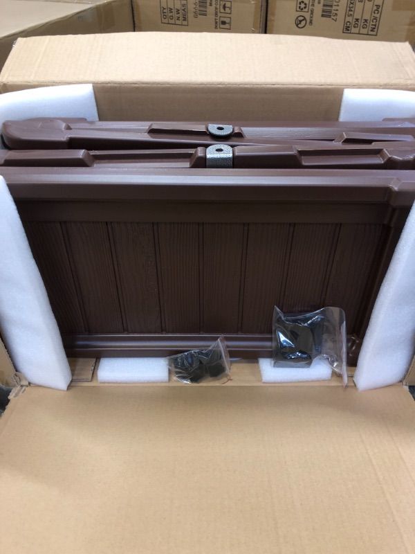 Photo 2 of Dark Brown Plastic Beds Planter Box, 24"L x 24"W x 11"H