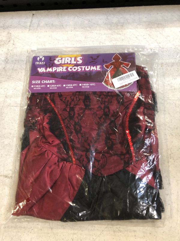 Photo 1 of GIRLS VAMPIRE COSTUME SIZE 110 3-4Y