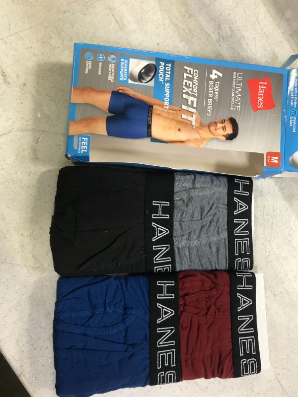 Photo 2 of Hanes Ultimate Comfort Flex Fit Total Support Pouch Boxer Brief 4-Pack Assorted M Men's
