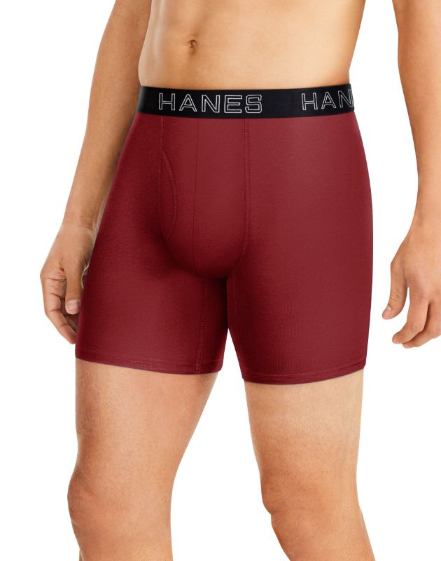 Photo 1 of Hanes Ultimate Comfort Flex Fit Total Support Pouch Boxer Brief 4-Pack Assorted M Men's
