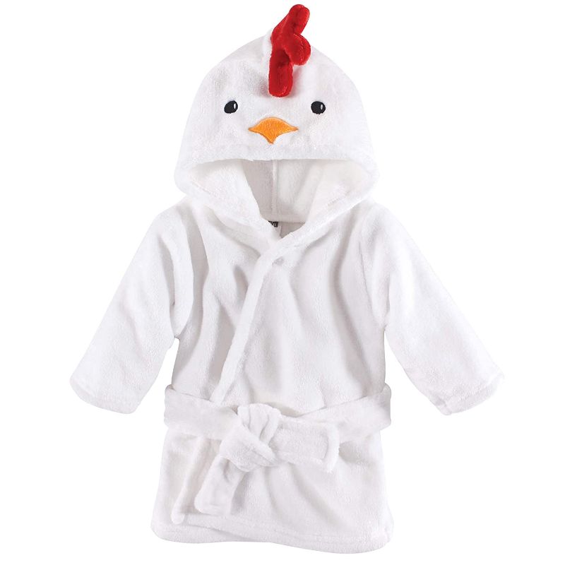 Photo 1 of Hudson Baby Unisex Baby Plush Animal Face Robe, Chicken, One Size, 0-9 Months
