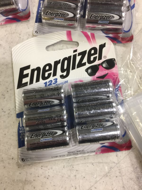 Photo 2 of 2PACK - Energizer 123 Lithium Batteries, 3V CR123A Lithium Photo Batteries (6 Battery Count)
