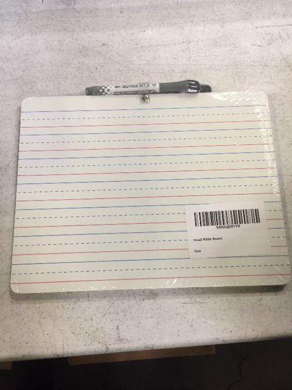 Photo 1 of 2 Pack Dry Erase White Board for Kids 9" X 12" Double Sided Lined Plain Small Whiteboard Dry Erase Lapboard Mini Whiteboard for Students
