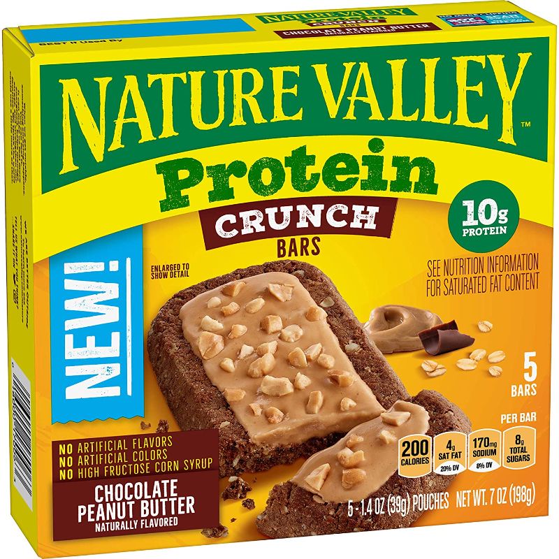 Photo 1 of 2 PACK Nature Valley Protein Crunch Bars, Chocolate Peanut Butter, 5 Bars
BEST BY DEC 03 2021