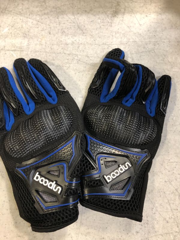 Photo 1 of BOODUN Motorcycle Riding Gloves for Men and Women, Breathable Motorbike Gloves Knuckle Protection, for Climbing, Road Racing, Motocross etc (Blue, XL)
