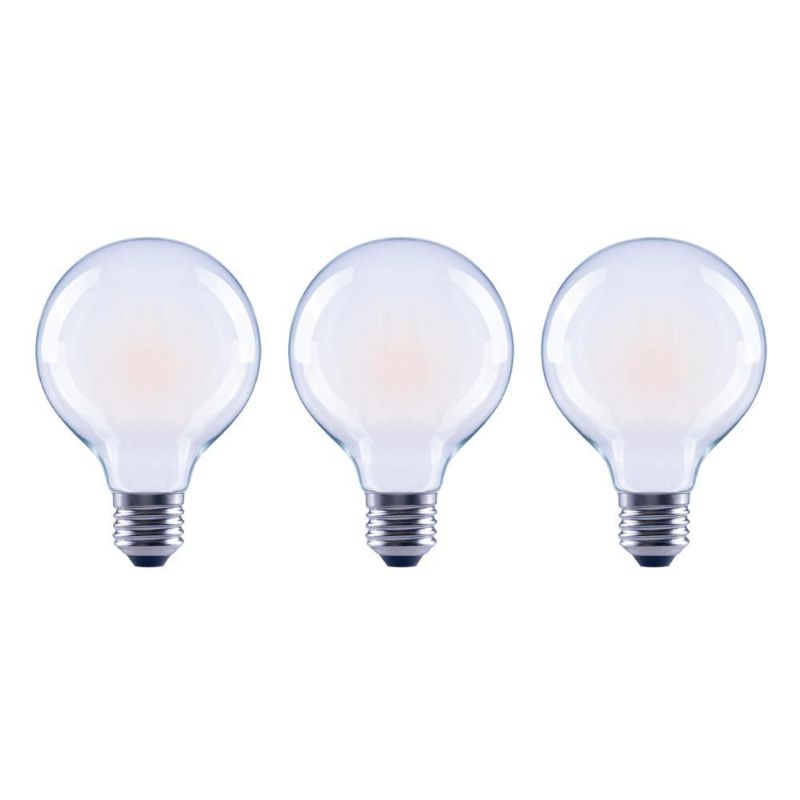 Photo 1 of 40-Watt Equivalent G25 Dimmable Vintage Edison LED Light Bulb White (3-Pack)
