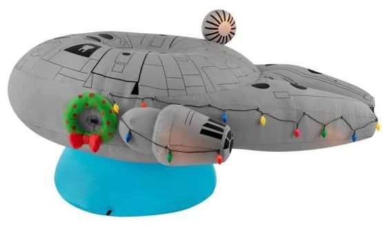 Photo 1 of 9 ft Pre-Lit LED Star Wars Airblown Millennium Falcon with Light Strings Christmas Inflatable
