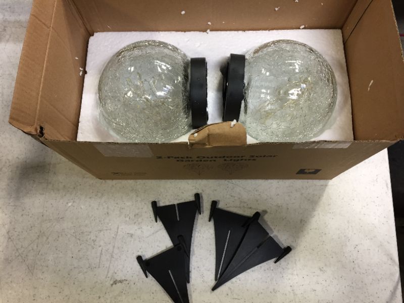 Photo 1 of 2 PACK OUTDOOR SOLAR GARDEN LIGHT 