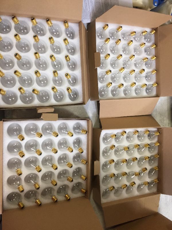Photo 8 of LED G40 Outdoor String Lights Patio Lights with 104 LED Shatterproof Bulbs, Weatherproof Commercial Hanging Lights for Backyard Bistro Pergola Party Decor, E12 Socket Base, 2200K, Black (100ft)