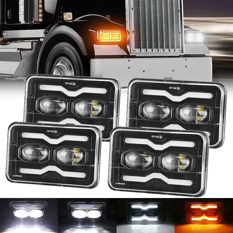 Photo 1 of 4X6 LED HEADLIGHTS OLDSMOLDILE CUTGLASS TRUCK SUPAREE