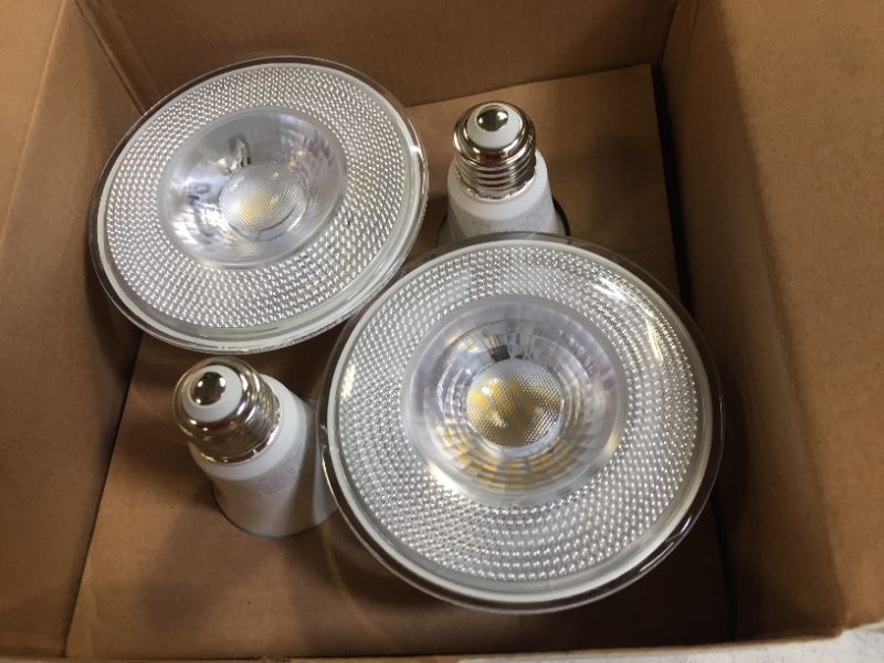 Photo 3 of DEWENWILS 4-Pack PAR38 LED Bulb, Dusk to Dawn Photocell Sensor, 1250 Lumen, 5000K Daylight LED Flood Light, 15W(120W Halogen Equivalent) Outdoor Security Light Bulb, UL Listed