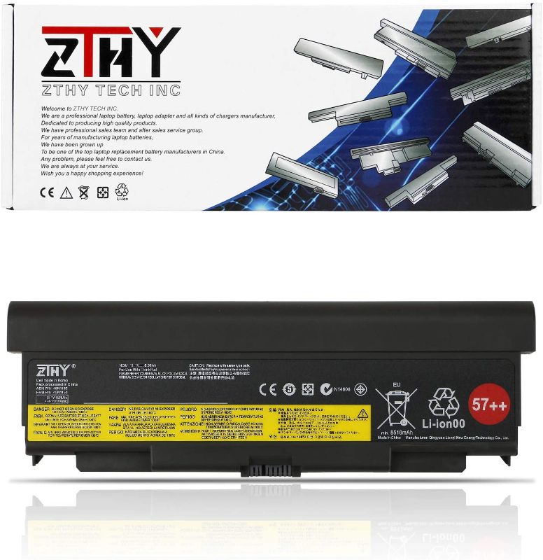 Photo 1 of ZTHY New 9Cell 57++ Battery Replacement for Lenovo ThinkPad T440P T540P W540 W541 L440 L540 Series Laptop 45N1152 45N1153 45N1162 45N1163 45N1145 45N1147 45N1149 0C52864 0C52863 11.1V 8960mAh