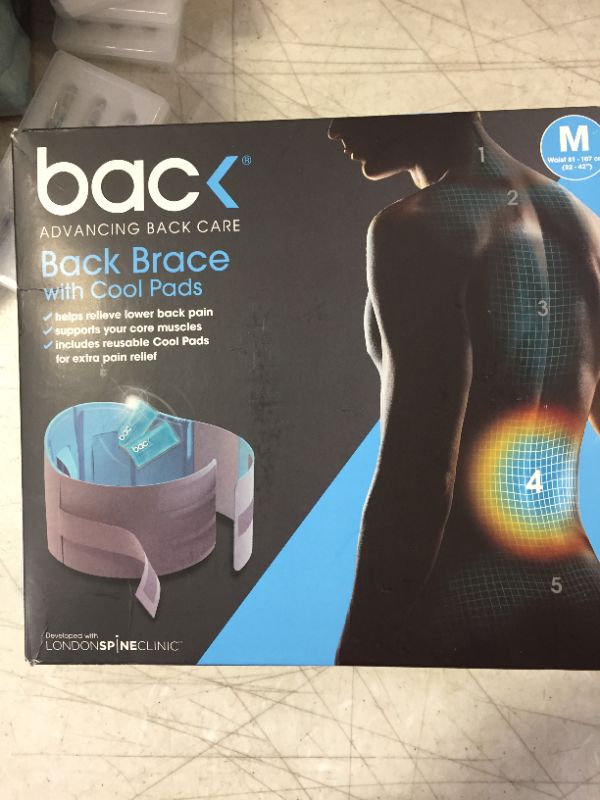 Photo 3 of BACK Back Brace with Cool Pads | Lower Back Lumbar Support Brace Belt | Back Pain Relief (Medium, Waist 32 to 36 Inches)