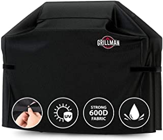 Photo 1 of Grillman Premium BBQ Grill Cover, Heavy-Duty Gas Grill Cover for Weber Spirit, Weber Genesis, Char Broil etc. Rip-Proof & Waterproof (60" L x 28" W x 44" H, Black)