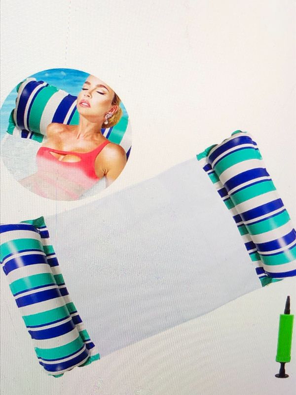 Photo 1 of HONRICH SWIMMING POOL FLOAT HAMMOCK BLUE GREEN