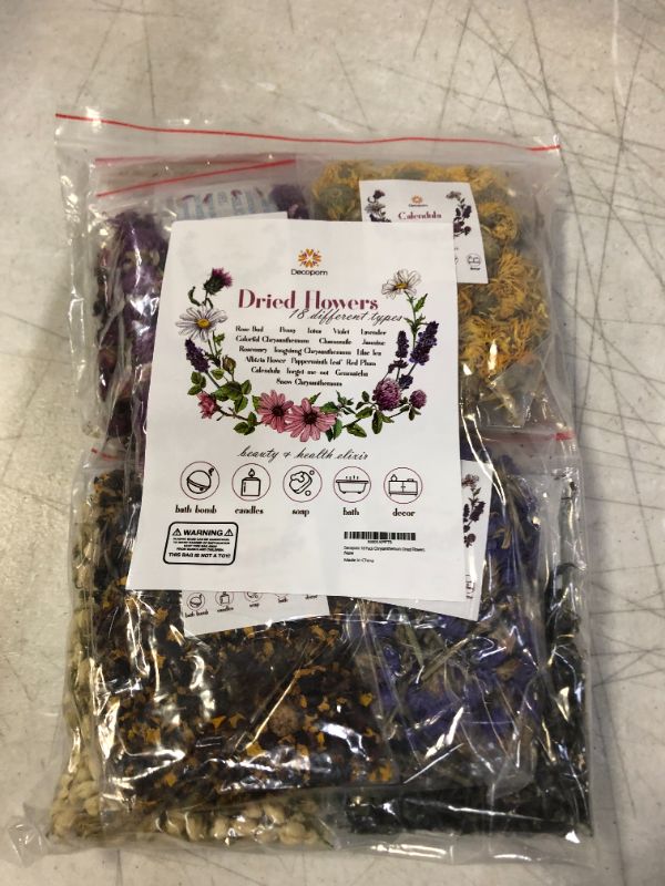 Photo 1 of Dried Flowers and Herbs for Soap Making - 18 Varieties Rose Buds Jasmine Lavender Dry Flower Petals - Lip Gloss Witchcraft Supplies Resin Jewelry Essential Oils for Candle Crafts Nail Art Bath Bombs