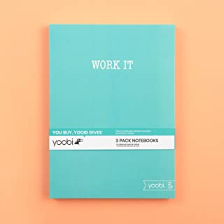 Photo 1 of Yoobi | Multicolor Notebooks | 60 College Ruled Sheets | Mint | Pack of 3